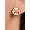 Slickblue Women's Stud Earrings, Vintage Matte Gold, Twisted Ribbon Shape, Post Back Closure, 0.5" Length - 2 of 3