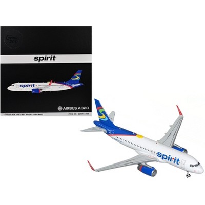 Airbus A320 Commercial Aircraft "Spirit Airlines" (N633NK) White with Blue Tail "Gemini 200"  1/200 Diecast Model by GeminiJets