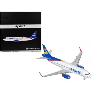 Airbus A320 Commercial Aircraft "Spirit Airlines" (N633NK) White with Blue Tail "Gemini 200"  1/200 Diecast Model by GeminiJets - 1 of 3