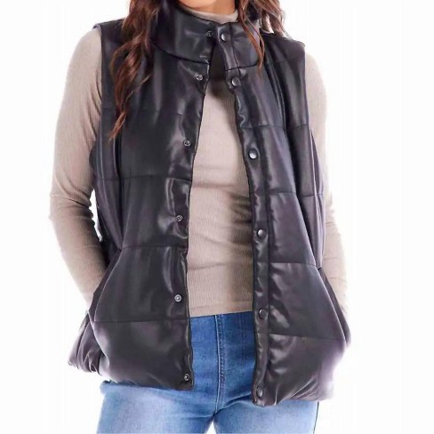 Women's d Faux Leather Vest - mudpie - image 1 of 3