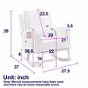 Grungis 27.5" Wide High Back Rocking Chair,Accent Chair with Lumbar Pillow and 2 Side Pockets,Teddy Accent Chair for Reading Room,Office - 3 of 4