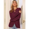 INSPIRE CHIC Women's Button Down Long Sleeve Crew Neck with Pockets Casual Sweater Cardigan - 4 of 4