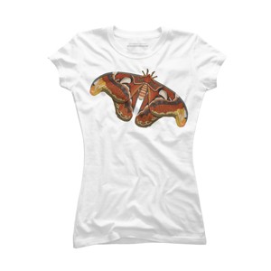 Junior's Design By Humans Atlas Moth By myartlovepassion T-Shirt - 1 of 3
