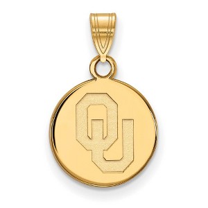 Black Bow Jewelry 14k Yellow Gold Oklahoma Sooners NCAA Small Pendant - 1 of 3