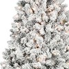 HomeRoots 7' White Pre Lit Full Flocked Fir Christmas Tree - 4 of 4