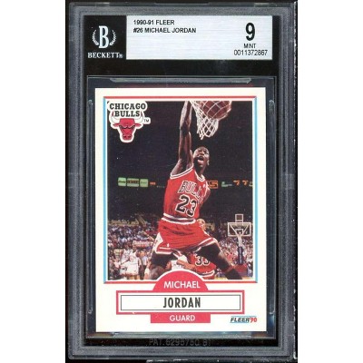 Michael Jordan Card 1990-91 Fleer #26 Bgs 9 : Target