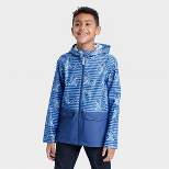 Kids' Colorblock Long Sleeve Rubber Rain Jacket - Cat & Jack™ Blue