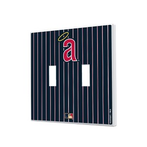 MLB Cooperstown West Teams Pinstripe Hidden-Screw Light Switch Plate for Double Toggle - 1 of 4