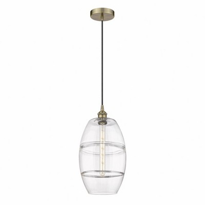 Vaz - 1 Light Cord Hung Mini Pendant In Industrial Style-18.5 Inches Tall and 10 Inches Wide