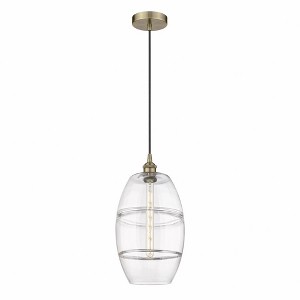 Vaz - 1 Light Cord Hung Mini Pendant In Industrial Style-18.5 Inches Tall and 10 Inches Wide - 1 of 1