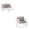 9 PCS Patio Conversation Set, Modern Sectional with 2 Square Glass Coffee Tables, Plastic Frame Chair with Polyester Cushion-Coolbibila - 4 of 4