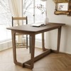 Famapy Classic Utility Rubber Wood Desk with Spacious Surface,Rustic Farmhouse Style Table,Versatile Home Table,Durable for Living Room/Study/Bedroom - 2 of 4