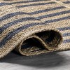 Nuloom Nalle Tilted Stripes Jute Indoor Area Rug 5' x 8' in Blue - 4 of 4