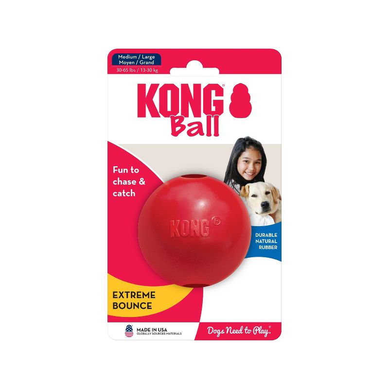 KONG Ball Dog Toy - Red, 4 of 5