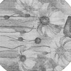 Gray Charcoal And Silver Floral Washable Indoor Outdoor Area Rug - 4 of 4