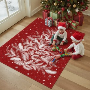 Area Rug & Christmas Rug, Rugs for Living Room, Versatile Washable Rugs for Room Decor & Christmas Decorations - 1 of 4