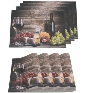 Wine and Grapes Multi-Color Textilene Placemat (Set of 4) Wine and Grapes Multi-Color Textilene Placemat (Set of 4)