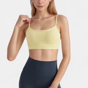 Anna-Kaci Active Women's Spaghetti Strap Scoop Neck Sports Bra Top with Lightweight Stretch Fabric - 1 of 4
