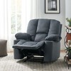 Luxurious Manual Recliner Chair with Skin-Friendly Fabric and Dual Cup Holders, Pushback Recliner Chair for Adults, CENGHU Upholstered Armchair - 2 of 4