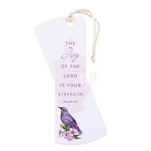 Dicksons The Joy of The Lord - Nehemiah 8:10, Multicolor 6 x 1.5 Inch Laminated Cardstock Tassel Bookmark; Pack of 12 - 1 of 2