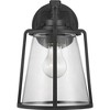 Progress Lighting Benton Harbor 1-Light Outdoor Wall Lantern in Black with Clear Glass Shade - 4 of 4