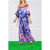 HAPPY BAY Women's House Daily Routine Evening Wear Holiday Casual Loungewear Loose Caftan Long Boho Sleepwear Slit Dress 2X-3X Multicolored, Abstract - 3 of 4