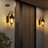 YIYIBYUS Exterior Wall Sconce with Glass Shade, Indoor/Outdoor Wall Lamp - 4 of 4