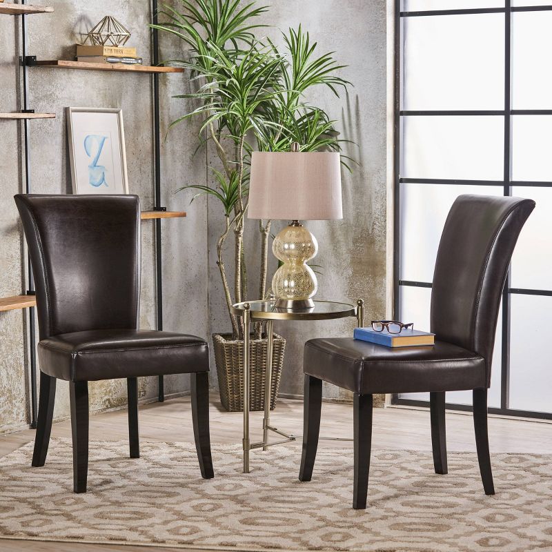 Stanford Dining Chairs Brown (Set Of 2) - Christopher Knight Home, 3 of 8