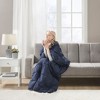 AENKYO Convertible Wearable Throw Blanket, Oversized Goose Down Throw with Buttons & Carrying Bag, for Sofa, Bed & Travel - 2 of 4