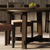 Maven Lane Sasha Rustic Round Wooden Dining Table in Weathered Brown Finish - 2 of 4