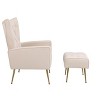 NicBex Modern Velvet Accent Chair, Arm Chair Living Room Chairs with Ottoman Set, Upholstered High Back Reading Chair for Living Room, Office - 3 of 4