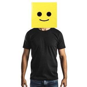 Seasonal Visions Male Yellow Brickman Costume Box Head - 1 of 3