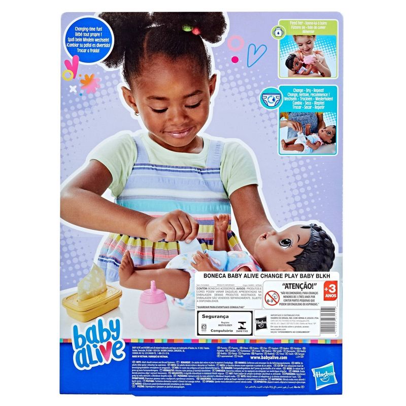 Baby Alive Change &#39;n Play Baby Doll - Black Hair, 4 of 5