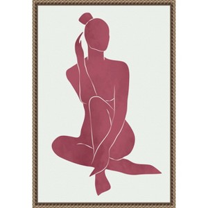 Amanti Art Henri Matisse Minimal Woman No 3 by Jay Stanley Framed Canvas Wall Art - 1 of 4
