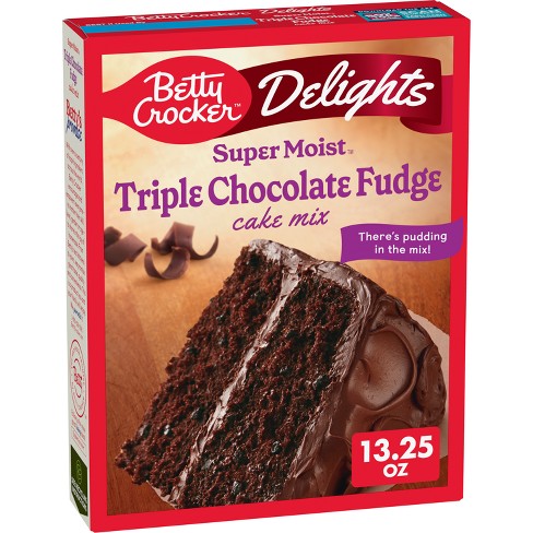 Betty Crocker Triple Chocolate Fudge Super Moist Cake Mix - 13.25oz ...