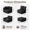 XIZZI Modular Corduroy Sectional Sofa: 5 Sold-Separately Units (Corner, Arms, Ottoman) | Black/Camel | Standard/Large Cushion Options | DIY Friendly - 3 of 4