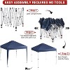 Acekool 10x10 Pop Up Canopy Tent, Commercial Instant Outdoor Shelter with Wheeled Bag & Sandbags, Sun Shade for Camping, Beach, Parties, White - 4 of 4