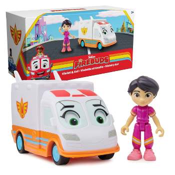 Disney Junior Firebuds Friends Violet and Axl Figure and Ambulance Vehicle Set
