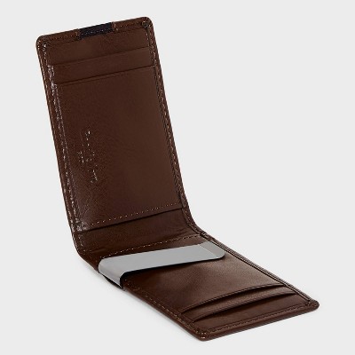 Men&#39;s RFID Bifold Wallet with Money Clip - Goodfellow &#38; Co&#8482; Brown