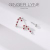 Christmas Candy Cane Flat Back Earrings for Women Sterling Silver 16g Cartilage Helix Lobe Body Piercing Stud by Ginger Lyne Collection - 2 of 4