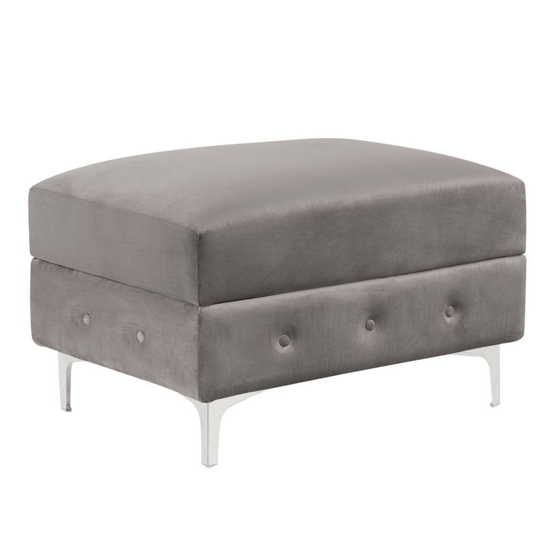 Elmhurst Glam Deep Button Tufted Ottoman - HOMES: Inside + Out, 1 of 5