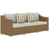 Resenkos 3 Seater Patio Couch, Outdoor Sectional Furniture, PE Rattan,Gray - 2 of 4