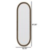 FURNIinspire Decorative Wall Mirrors Oval Hanging Mirror, Versatile Mirror For Bathroom Bedroom, Iron Vintage Vanity Mirror, Gold, 15.75"*47.25" - 3 of 4