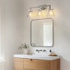 DORESshop 3-Light Chrome Wall Mirror Light, E26 Bulb Base, Metal & Glass Vanity Sconce for Bathroom, Bedroom, Dressing Area - No Bulbs Included - 3 of 4