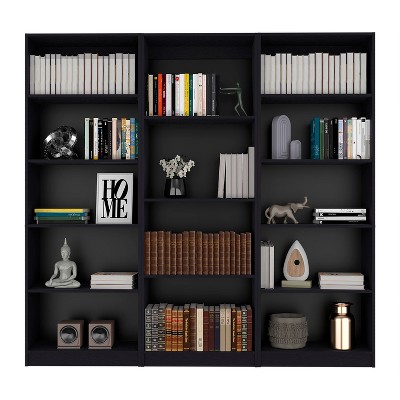 NicBex 14 Shelves File Cabinet,Office Cabinet with Spacious Tier-Shelving Design,Modern Lateral Storage Cabinet,Filing Cabinet for Home Office,Black