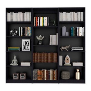 NicBex 14 Shelves File Cabinet,Office Cabinet with Spacious Tier-Shelving Design,Modern Lateral Storage Cabinet,Filing Cabinet for Home Office,Black - 1 of 4