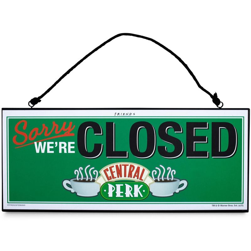 Silver Buffalo Friends Central Perk Reversible Hanging Sign Wall Art | 12 x 5 Inches, 2 of 7