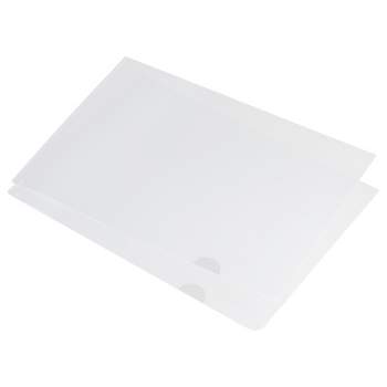 Unique Bargains L Type Folder File Project Pockets Clear Paper Document Jacket Sleeve for Office