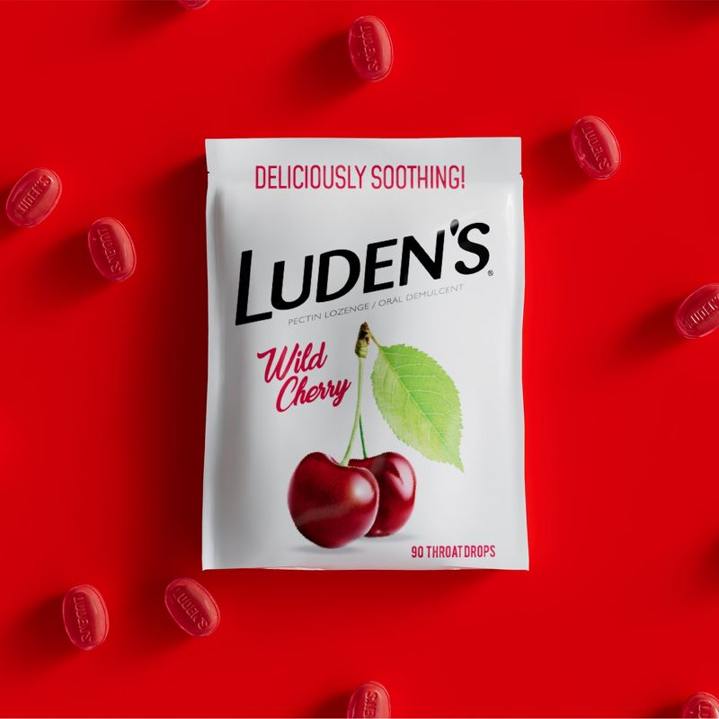 Luden&#39;s Soothing Throat Drops for Sore &#38; Irritated Throats - Wild Cherry - 90ct, 3 of 11