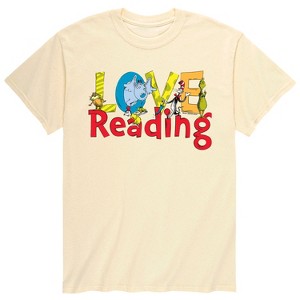 Men's - Dr. Seuss - The Cat In The Hat Book Cover Love Reading Short Sleeve Graphic T-Shirt - 1 of 4